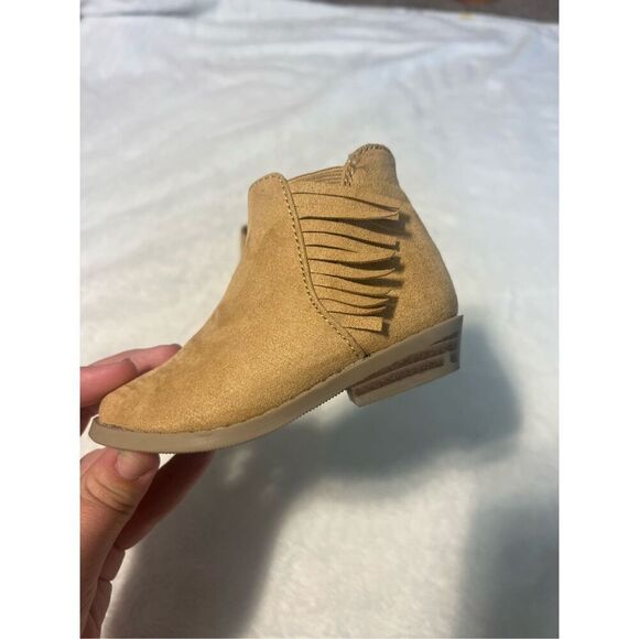 Old Navy Brown Fringe Boots Girls Boots Toddler Size 5 Zipper Sides - Picture 2 of 10